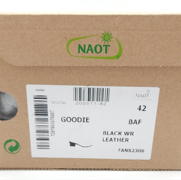 Naot Heritage Collection Goodie Women's Black Leather Ankle Boot Size 12 Euro 42 - Picture 10 of 10